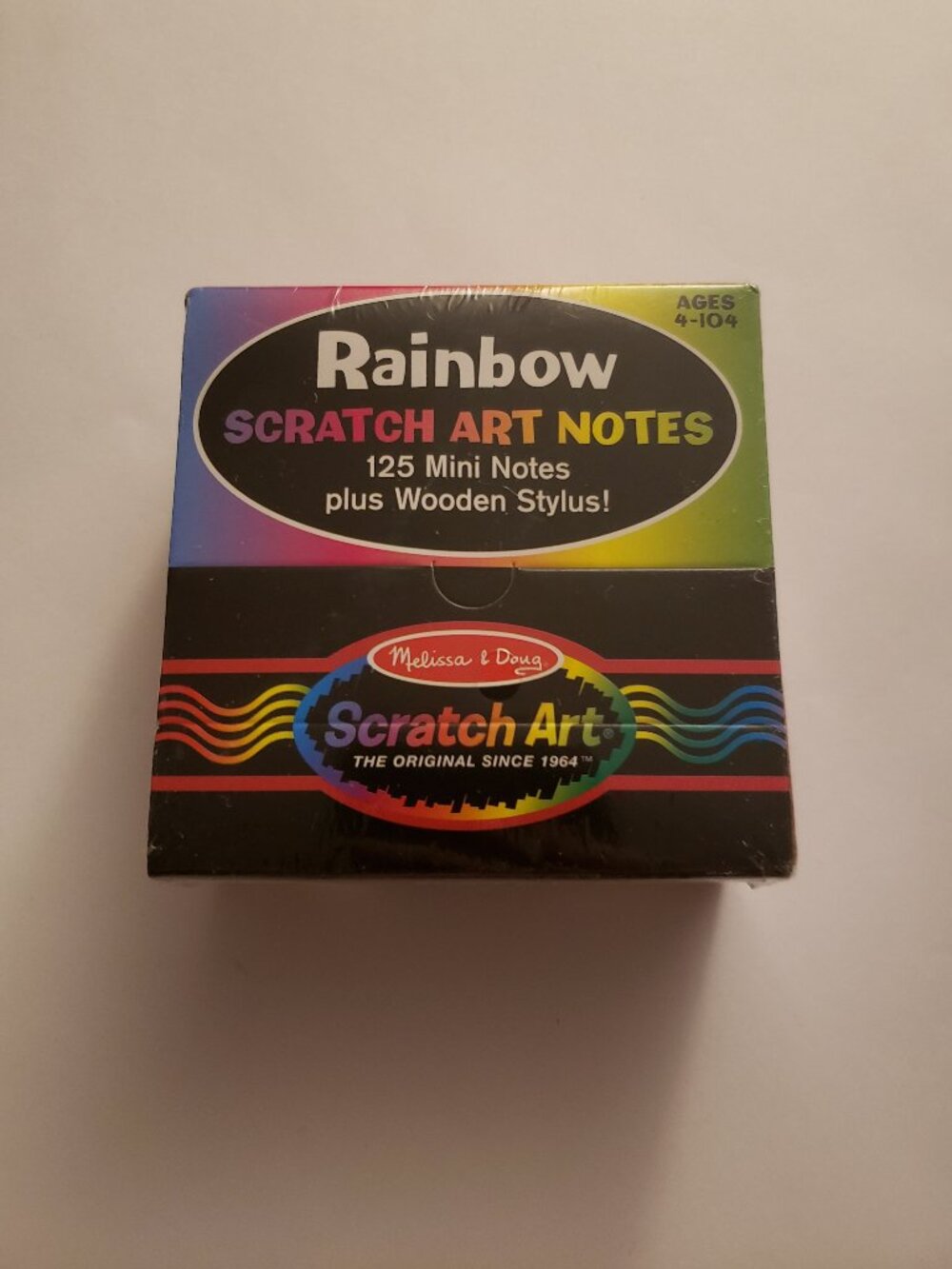 Melissa & Doug 125 Pc Rainbow Scratch Art Notes Paper Craft Scrapbook Kids 4-8